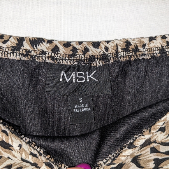 MSK Fluttery Ruffled Leopard Cheetah Maxi Skirt Size Small - Picture 6 of 8